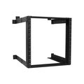 Quest Mfg Open Frame Wall Rack, 12U, 2' x 18"-26"D x 26"D, Black WR1921-12-02